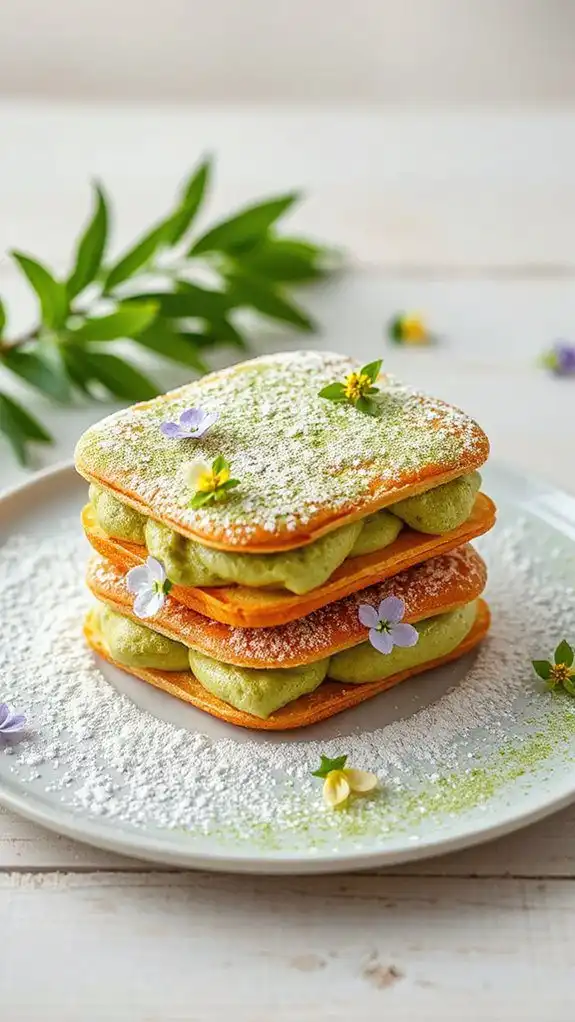 matcha infused layered pastry matcha infused layered pastry