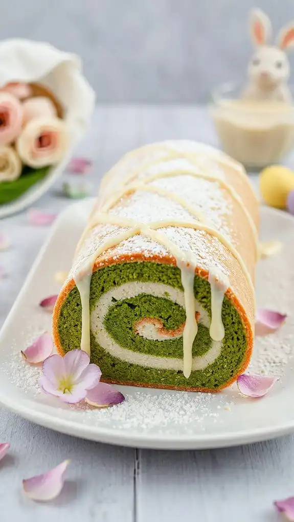 matcha roll with chocolate matcha roll with chocolate