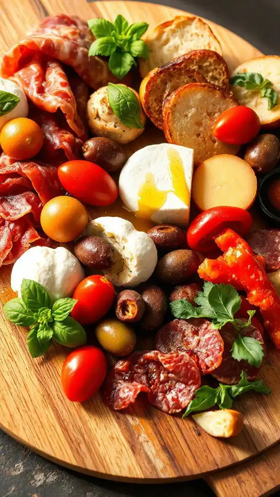 meats and cheeses appetizer