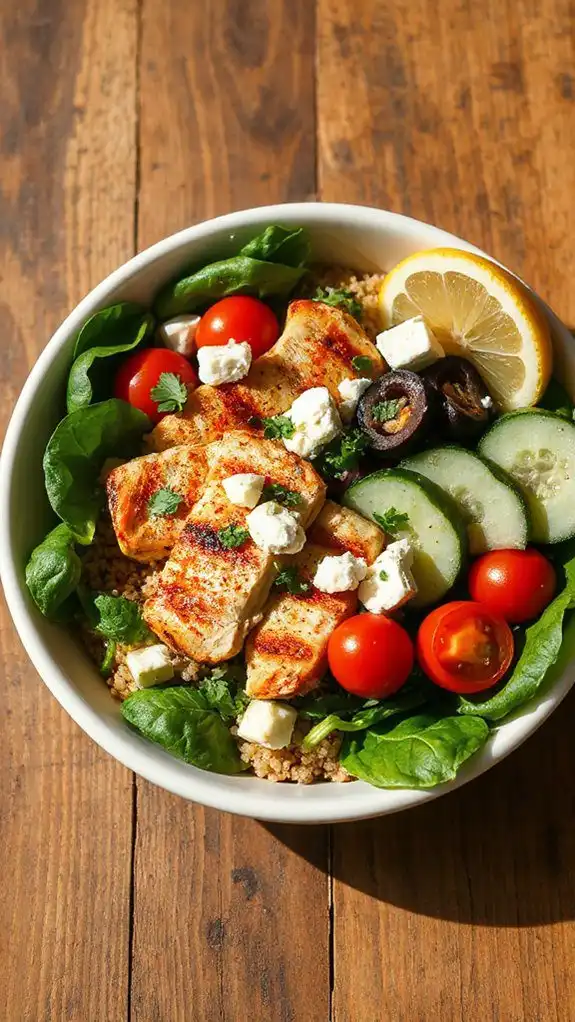 mediterranean chicken burrito bowl