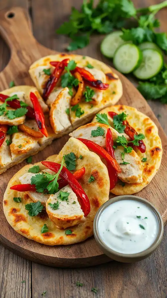 mediterranean chicken flatbreads recipe