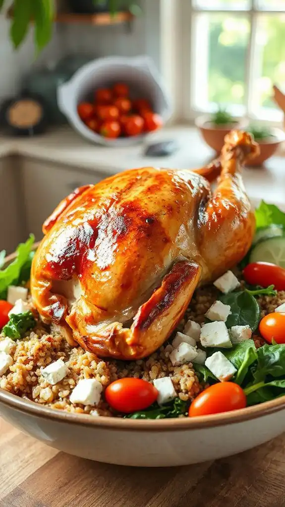 mediterranean chicken grain bowl
