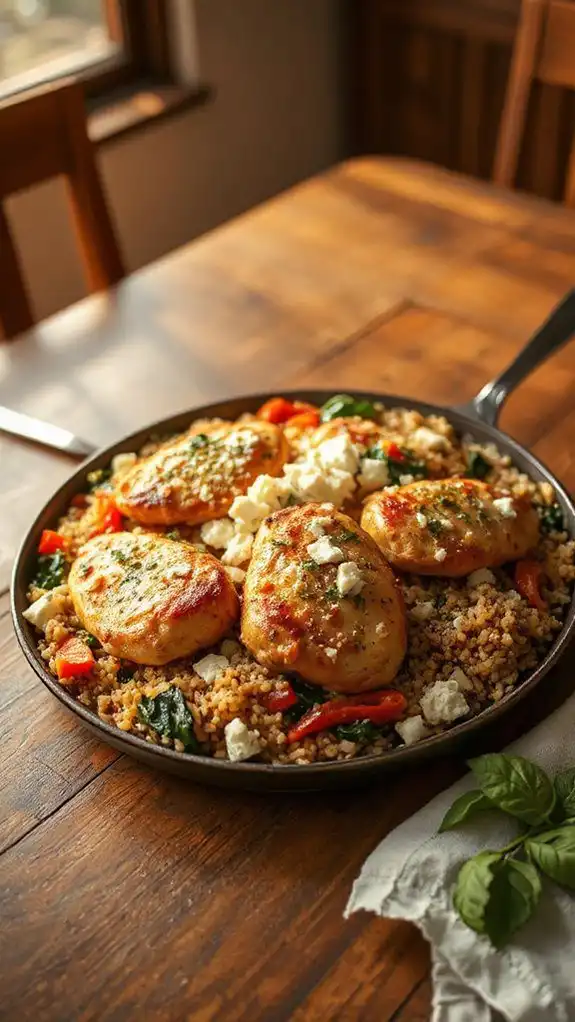 mediterranean chicken quinoa bake
