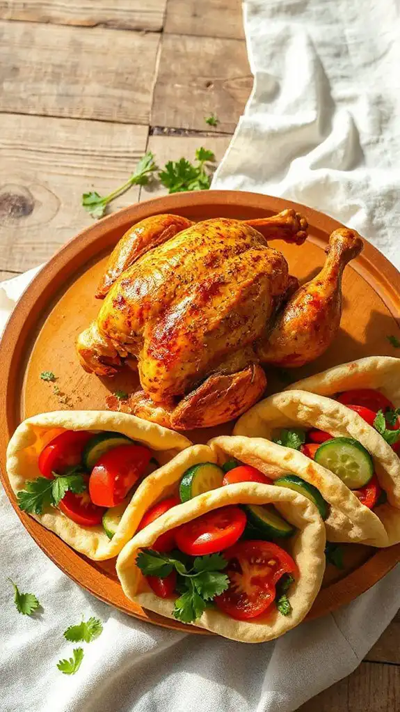 mediterranean chicken stuffed pockets