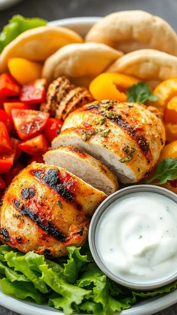 mediterranean chicken wrap bowls