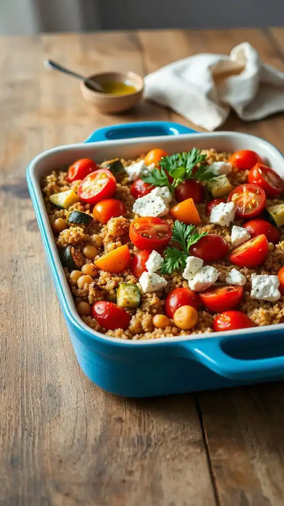 mediterranean chickpea quinoa dish