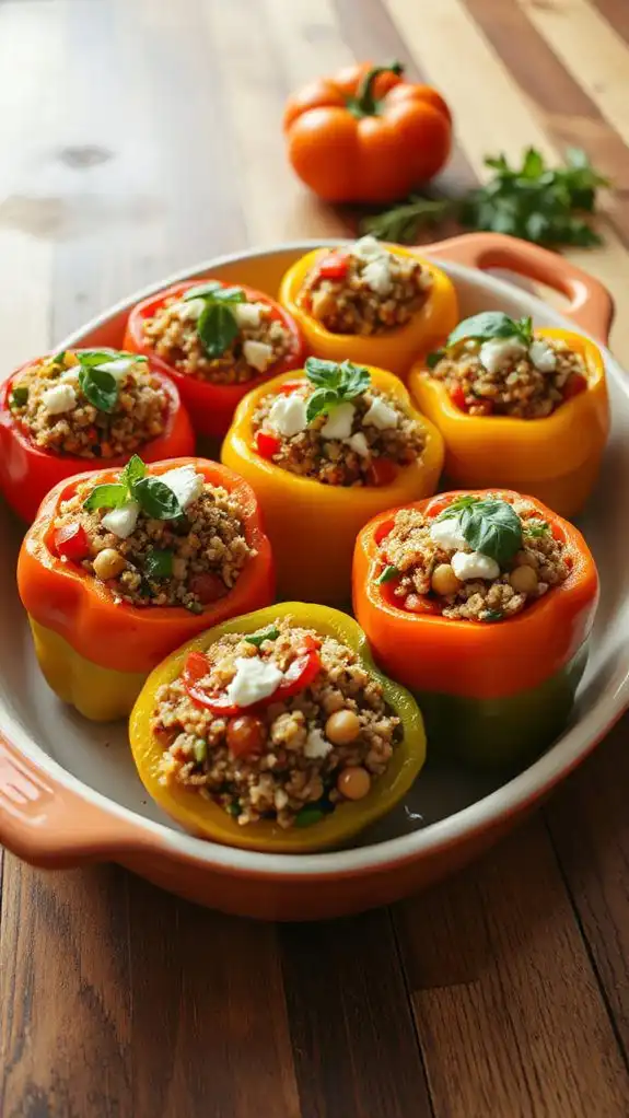 mediterranean flavor filled peppers
