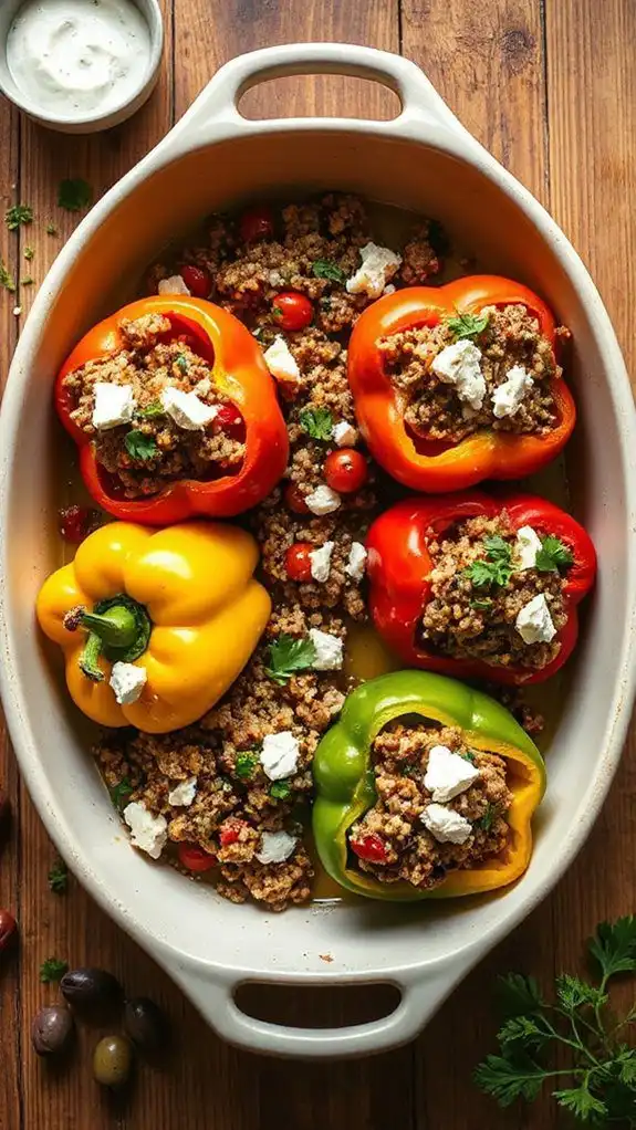 mediterranean flavor filled peppers