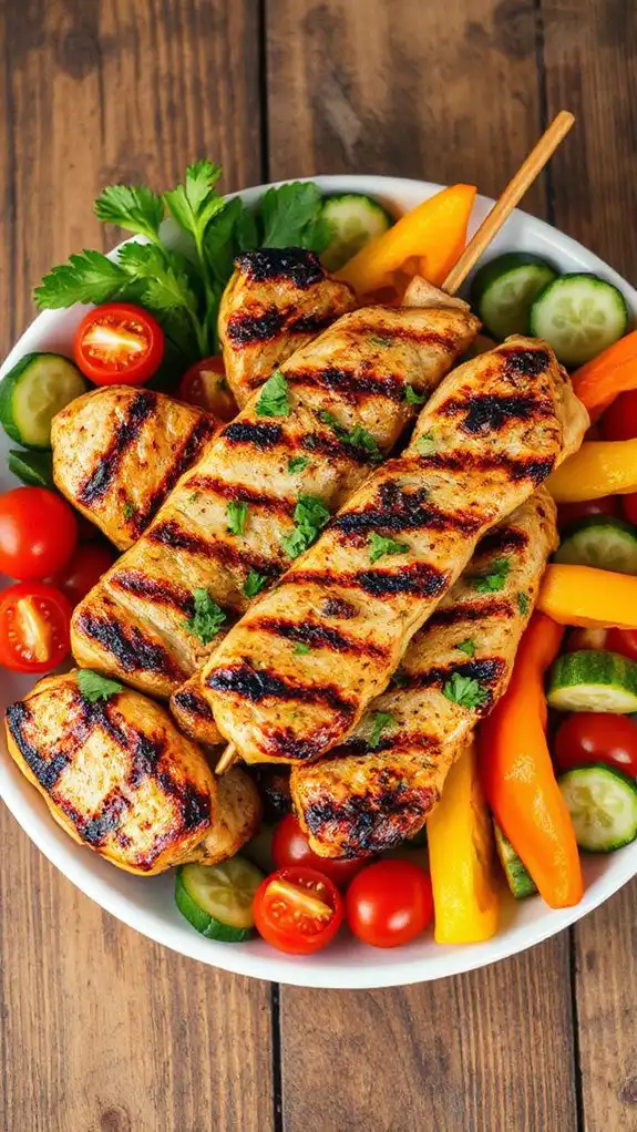 mediterranean grilled chicken skewers