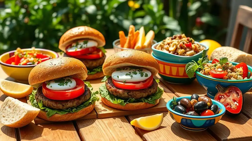 mediterranean hamburger dinner ideas