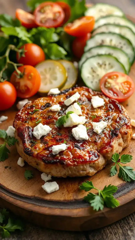 mediterranean inspired feta steak