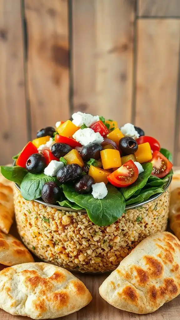 mediterranean inspired grain bowl