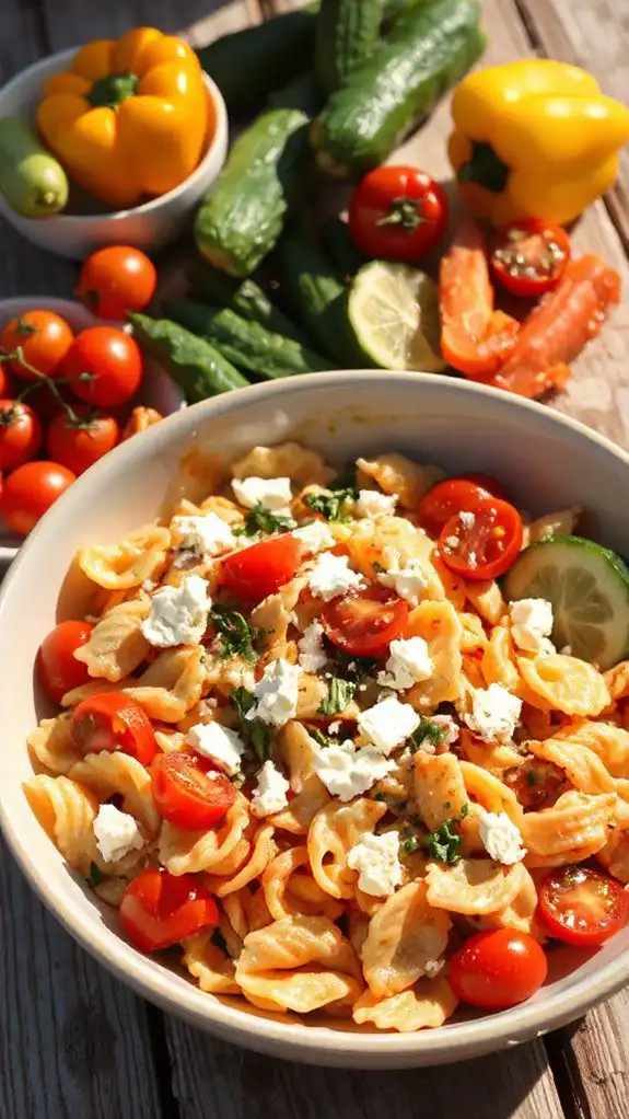 mediterranean inspired pasta salad