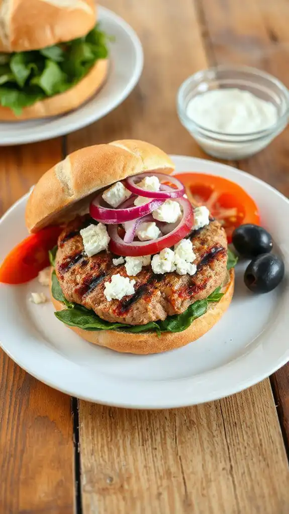 mediterranean inspired turkey burger