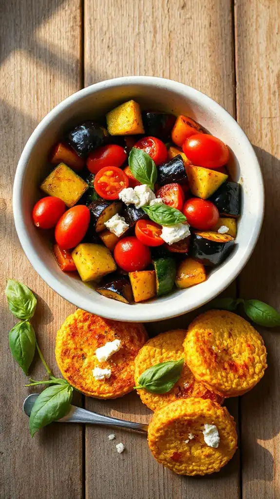 mediterranean ratatouille with polenta