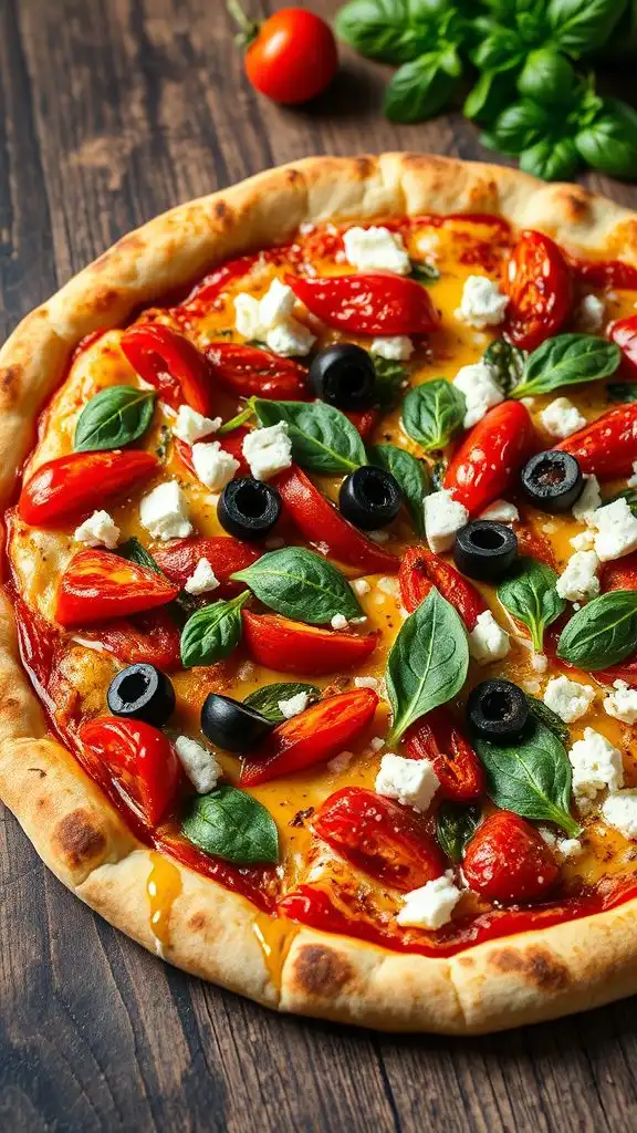 mediterranean vegetable pizza recipe