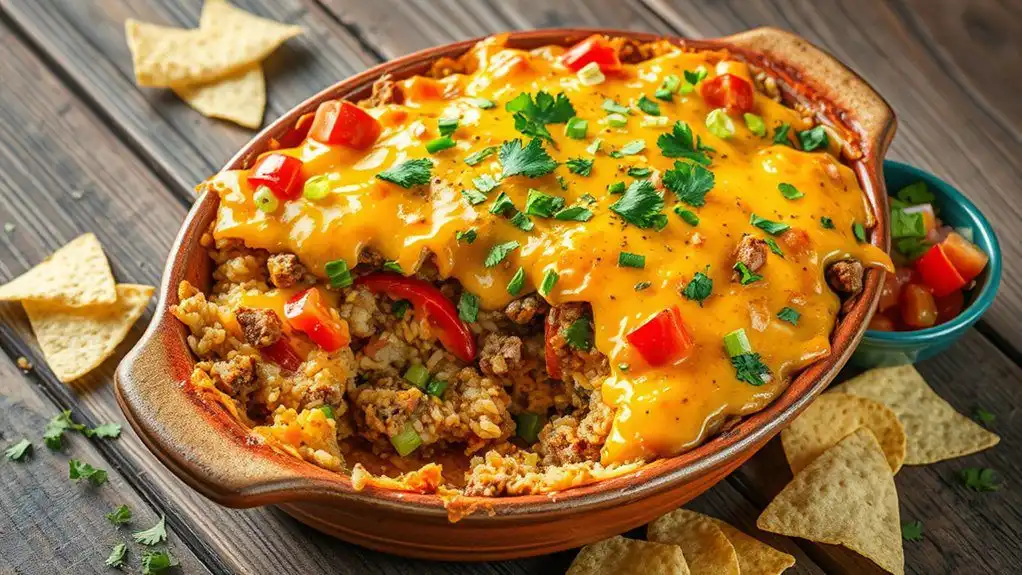 mexican hamburger rice casserole