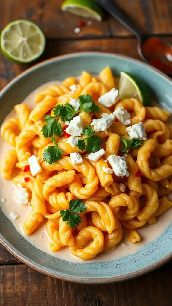 mexican inspired corn pasta