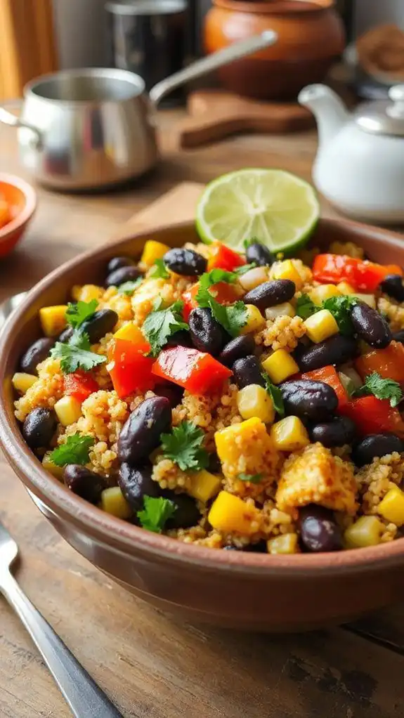 mexican quinoa cooked together