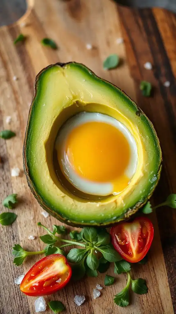 microwave avocado egg dish