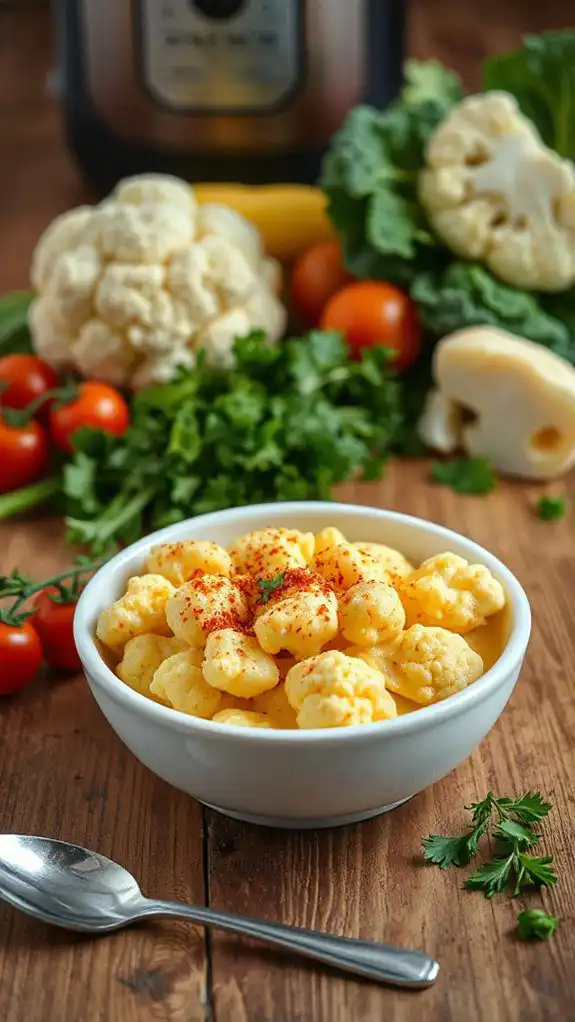 microwave cheesy cauliflower dish