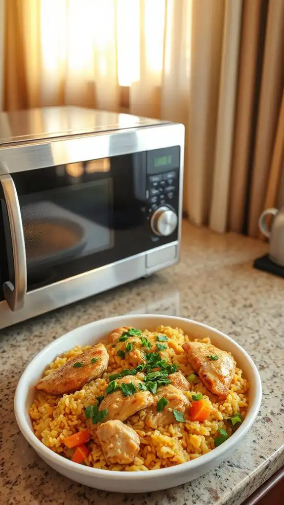 microwave chicken rice casserole