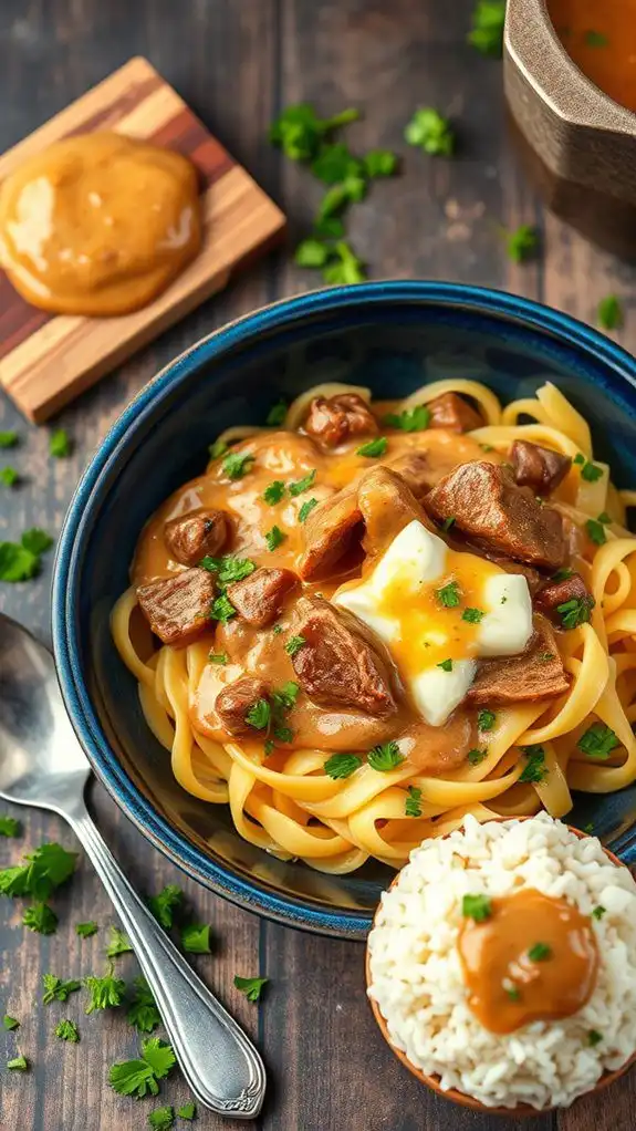 microwave cooked beef dish