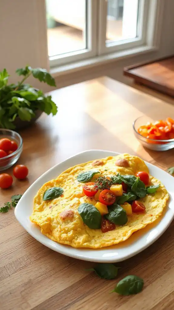 microwave cooked vegetable omelette microwave cooked vegetable omelette