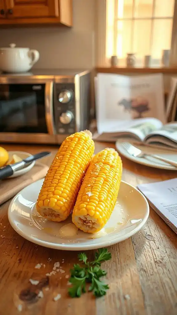 microwave corn cooking method