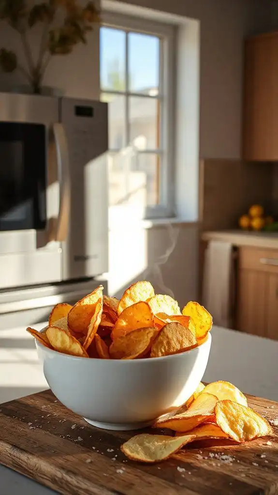 microwave homemade potato chips