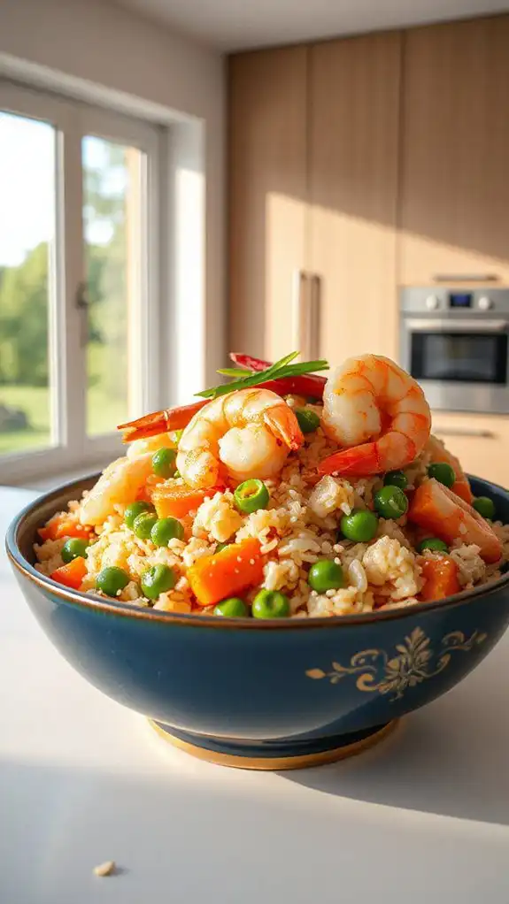 microwave shrimp fried rice