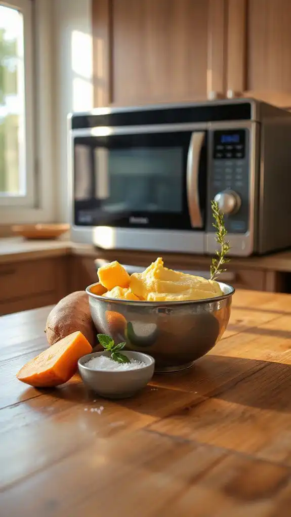 microwave sweet potato mash