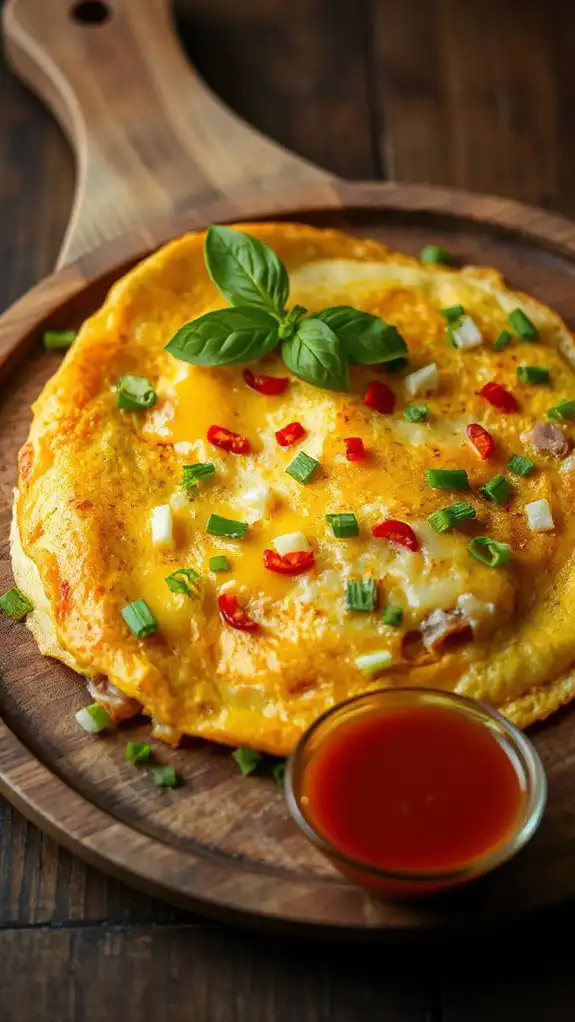 microwave thai ham omelette