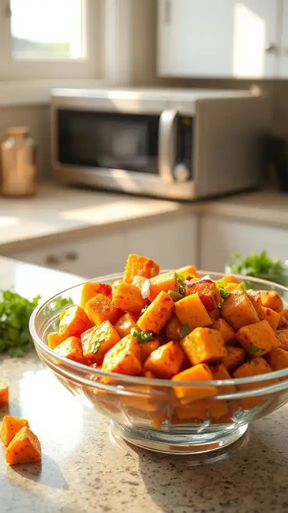 microwaved sweet potato dish microwaved sweet potato dish