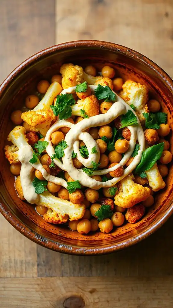 middle eastern cauliflower bowl