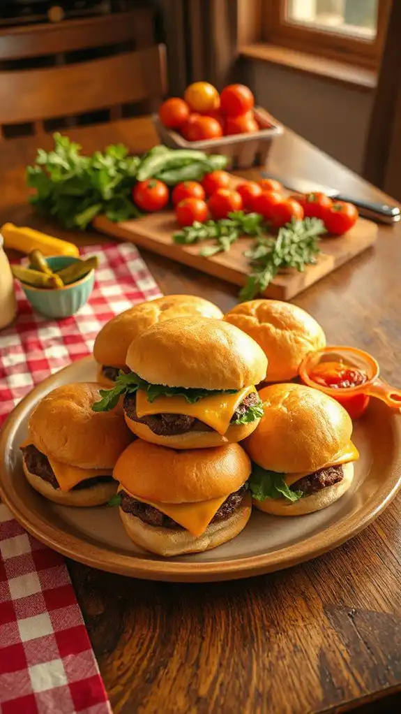 mini burger sandwich bites