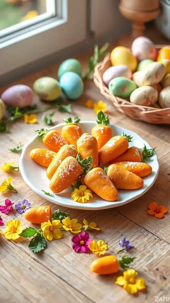 mini carrot flavored cookies