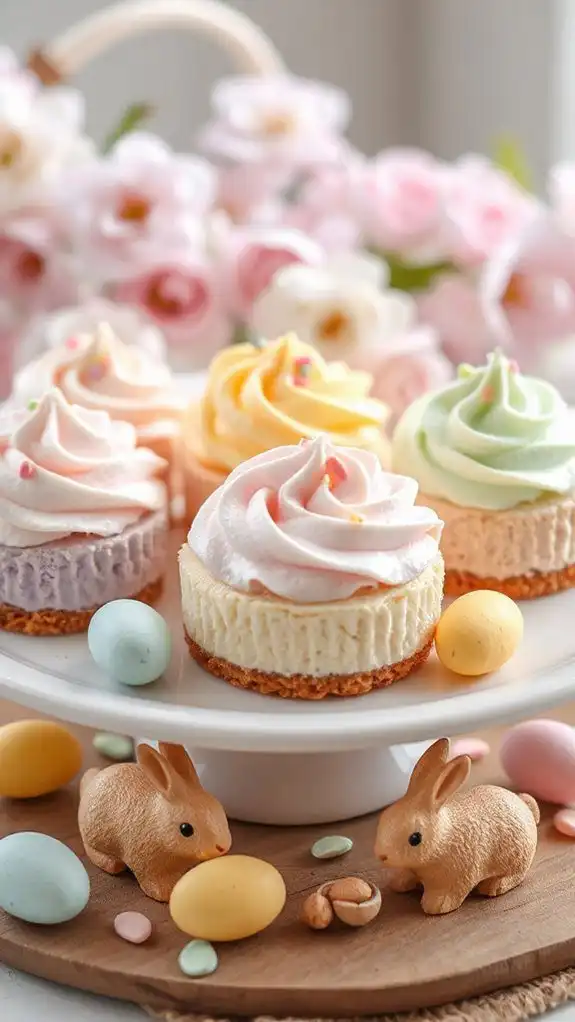 mini cheesecakes with toppings