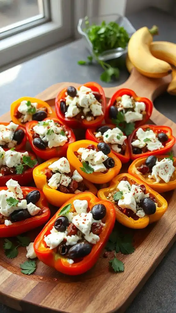mini peppers filled mediterranean style mini peppers filled mediterranean style