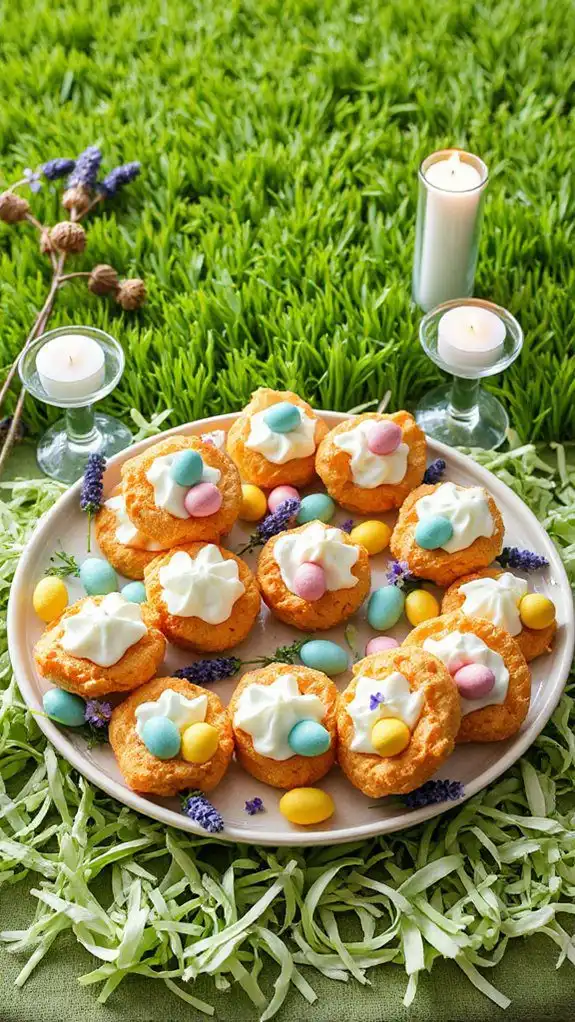 mini puff dessert displays