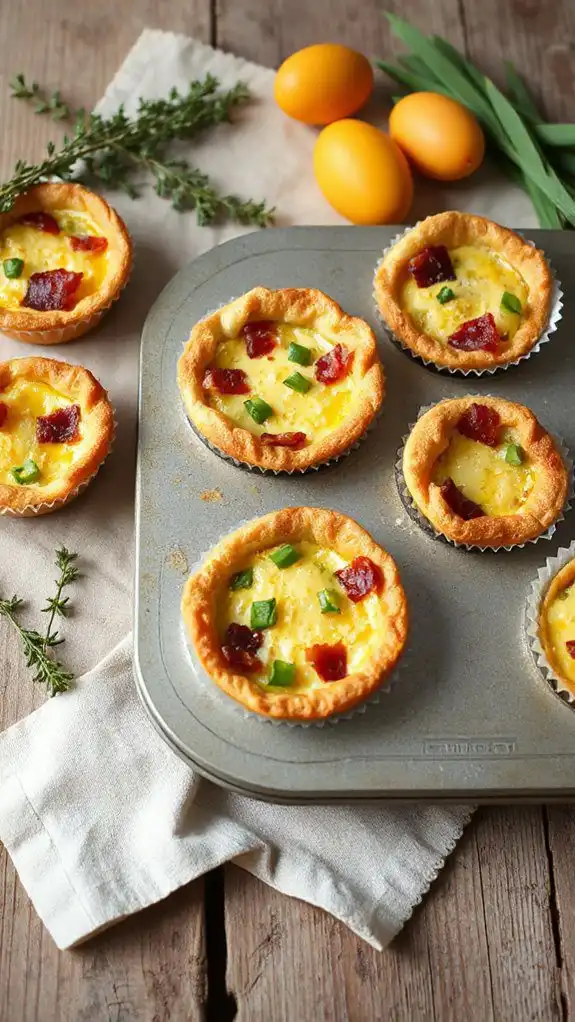 mini savory egg pies
