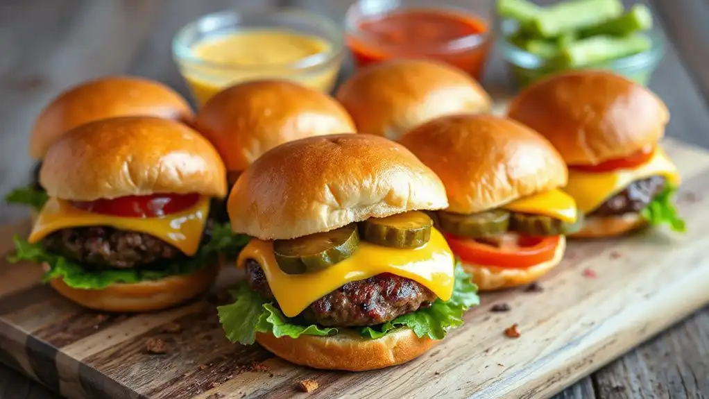 miniature cheeseburger sandwiches miniature cheeseburger sandwiches