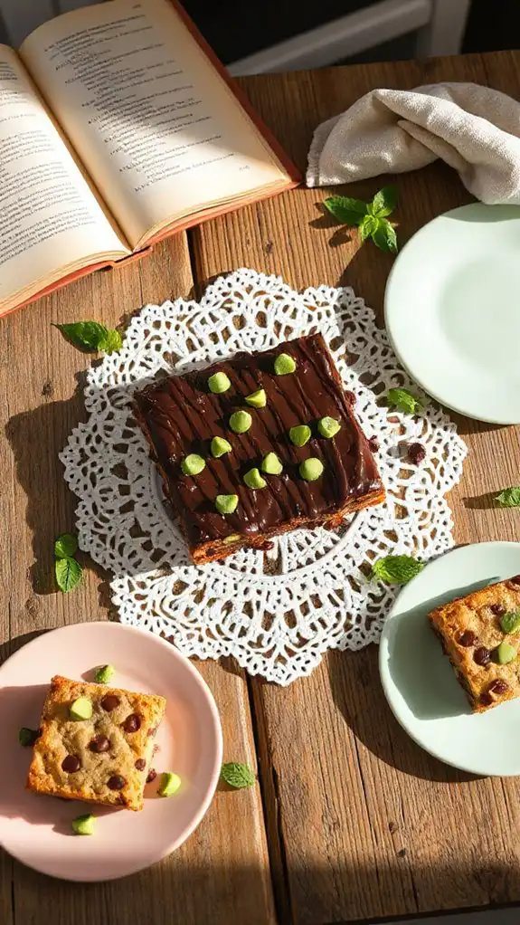 mint chocolate chip bars