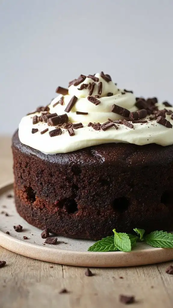 mint chocolate flavored cake