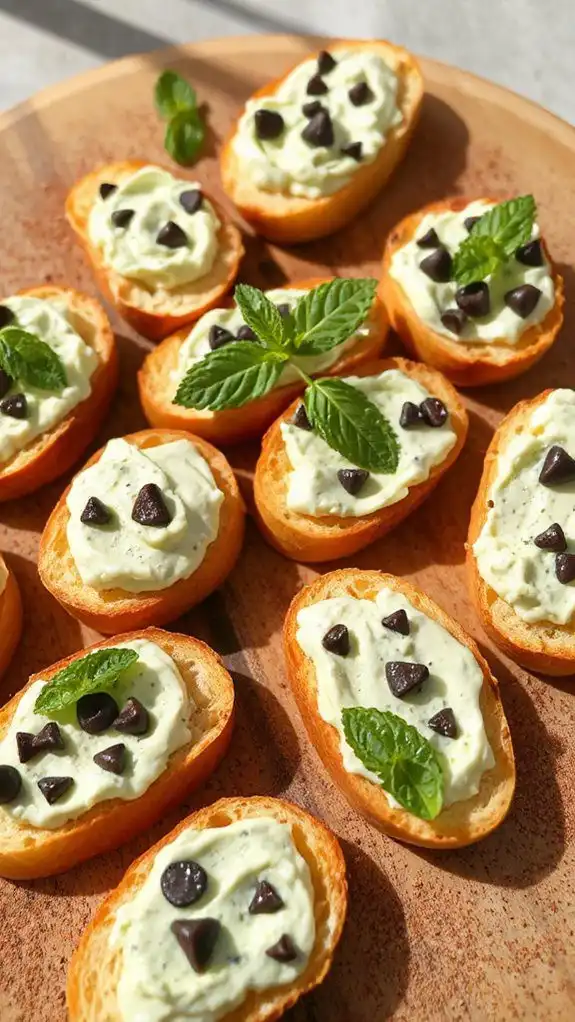 minty chocolate dessert bites