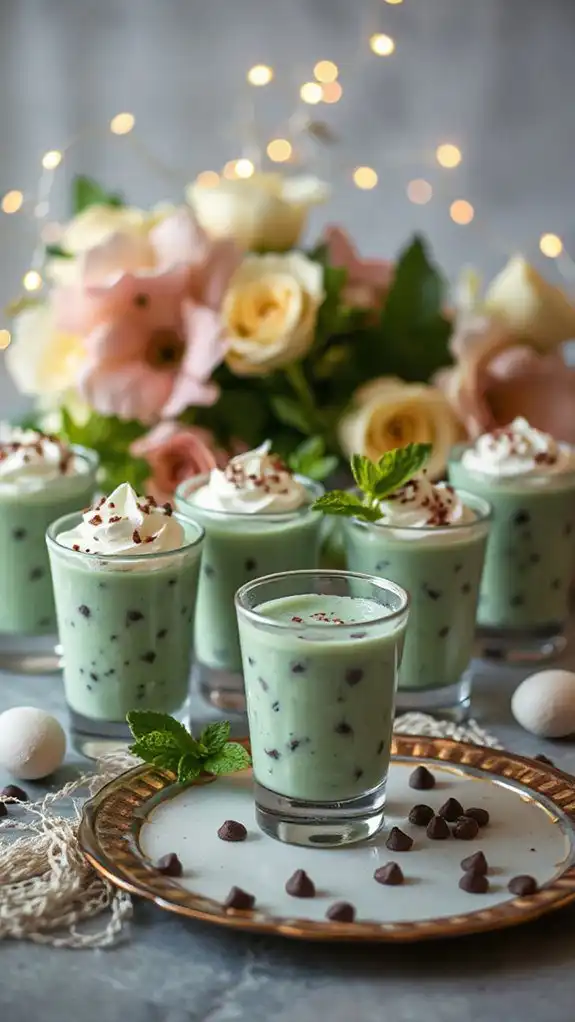 minty chocolate pudding treats
