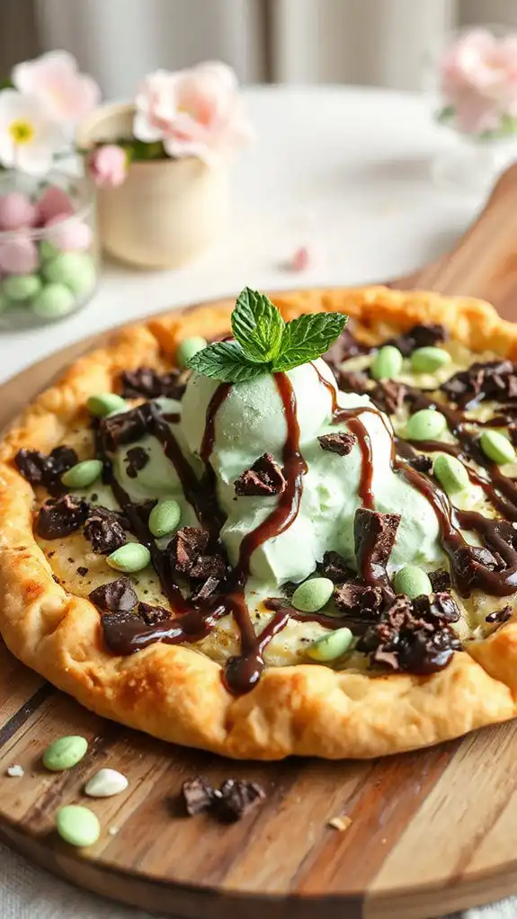 minty chocolatey pizza delight minty chocolatey pizza delight