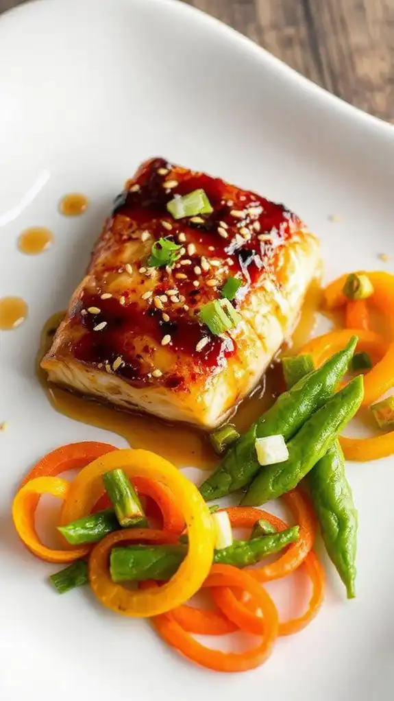 miso glazed fish dish