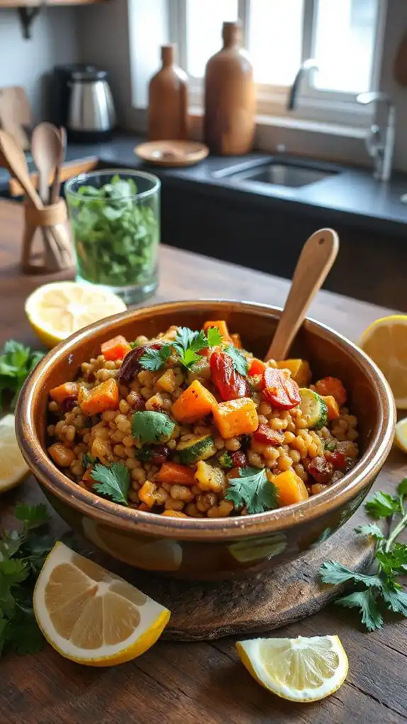 moroccan spiced lentil dish