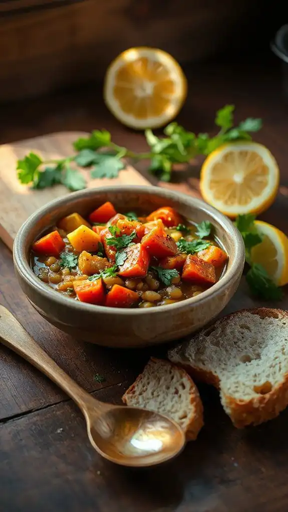 moroccan spiced lentil stew